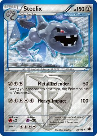 Image of Steelix (Team Plasma) 079  - Reverse Holofoil Plasma Freeze - Rare