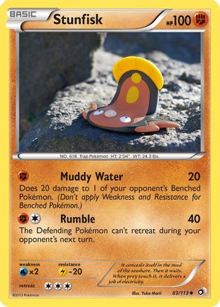Image of Stunfisk 083/113  - Reverse Holofoil Legendary Treasures - Uncommon