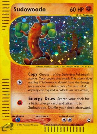 Image of Sudowoodo (H24) H24  - Holofoil Aquapolis - Holo Rare