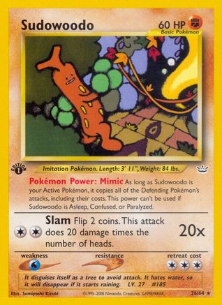 Image of Sudowoodo 026/64  - 1st Edition Neo Revelation - Rare
