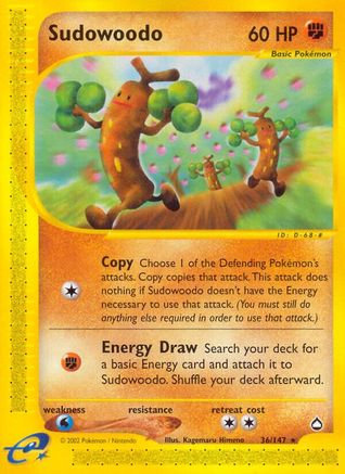 Image of Sudowoodo 036  Aquapolis - Rare