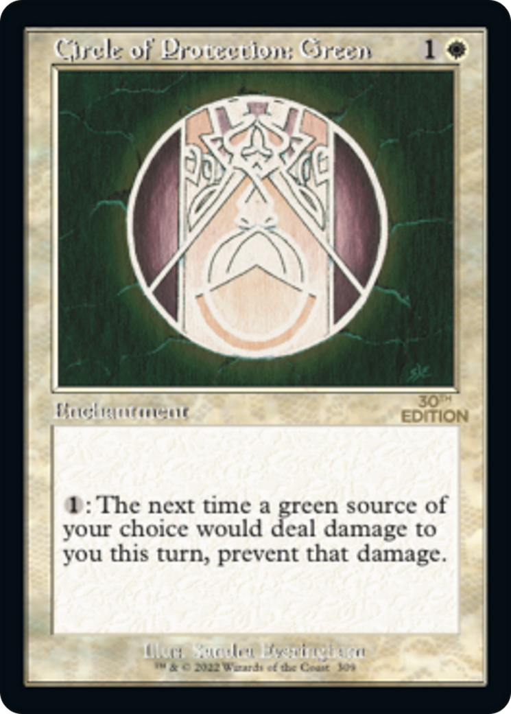 Image of Circle of Protection: Green (Retro Frame) (30A-309) - 30th Anniversary Edition