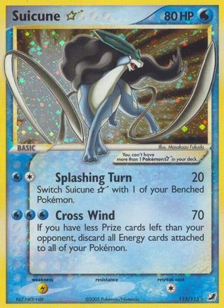 Image of Suicune Star 115  - Holofoil Unseen Forces - Ultra Rare