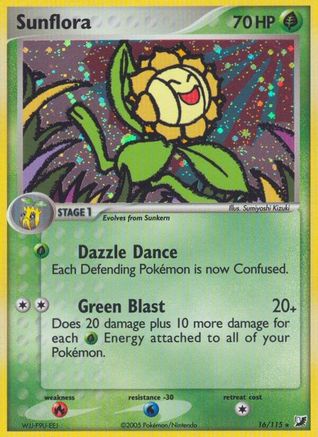 Image of Sunflora 016  - Reverse Holofoil Unseen Forces - Holo Rare