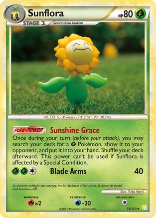 Image of Sunflora 031  - Reverse Holofoil HeartGold SoulSilver - Rare