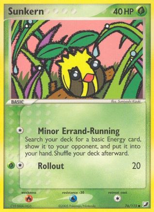 Image of Sunkern 076/115  - Reverse Holofoil Unseen Forces - Common