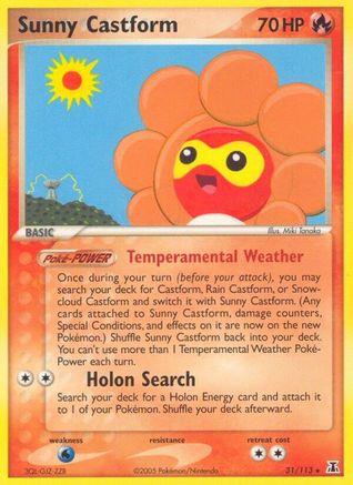 Image of Sunny Castform 031  - Reverse Holofoil Delta Species - Rare