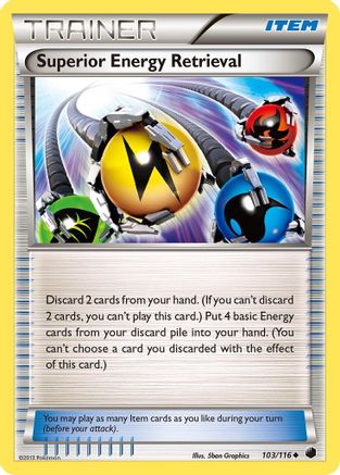 Image of Superior Energy Retrieval 103/116  - Reverse Holofoil Plasma Freeze - Uncommon