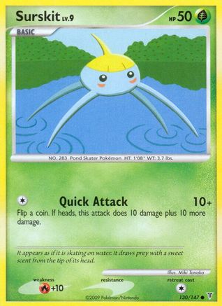 Image of Surskit 130  - Reverse Holofoil Supreme Victors - Common