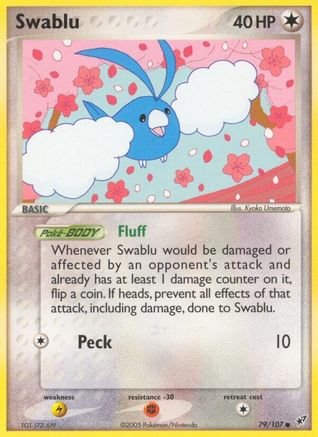Image of Swablu 079/107  - Reverse Holofoil Deoxys - Common