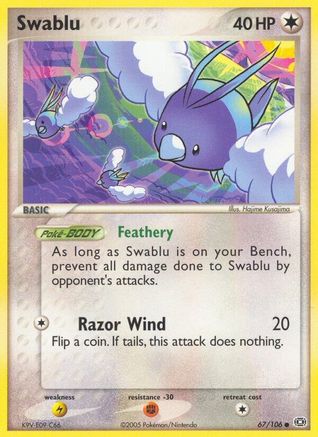 Image of Swablu 067  - Reverse Holofoil Emerald - Common