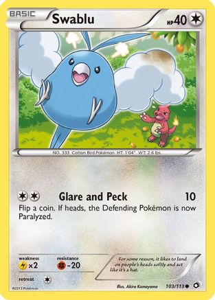 Image of Swablu 103/113  Legendary Treasures - Common