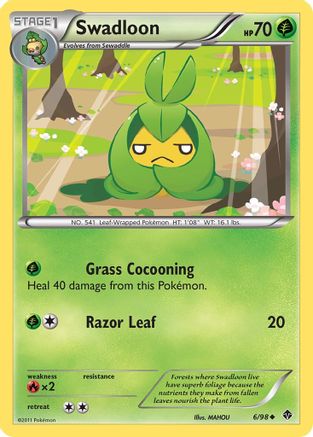 Image of Swadloon (6) 006  - Reverse Holofoil Emerging Powers - Uncommon