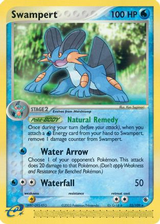 Image of Swampert 023/109  - Reverse Holofoil Ruby and Sapphire - Rare