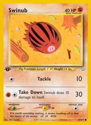 Image of Swinub 057/64  - 1st Edition Neo Revelation - Common