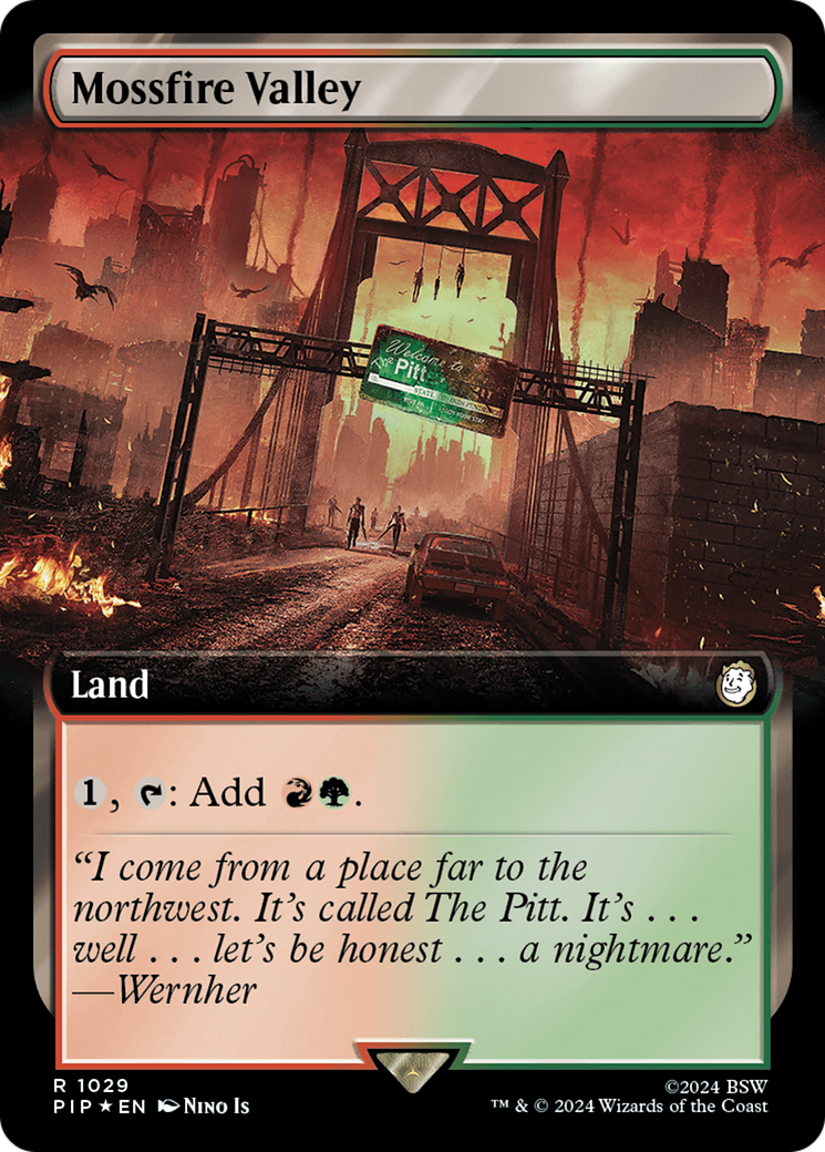 Image of Mossfire Valley (Extended Art) (Surge Foil) (PIP-1029) - Fallout: (Extended Art) Foil