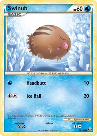 Image of Swinub 079/102  - Reverse Holofoil Triumphant - Common