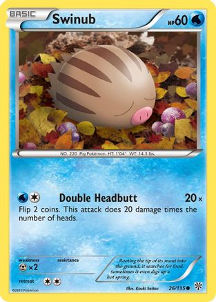 Image of Swinub 026  - Reverse Holofoil Plasma Storm - Common