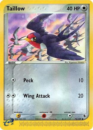 Image of Taillow 072/109  Ruby and Sapphire - Common