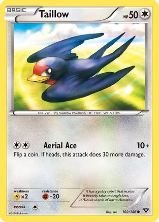 Image of Taillow 102  - Reverse Holofoil XY Base Set - Common