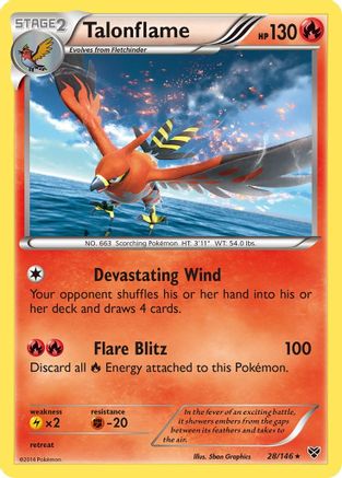 Image of Talonflame 028/146  - Holofoil XY Base Set - Holo Rare