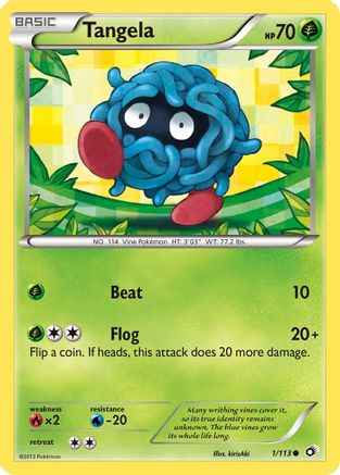 Image of Tangela 001  - Reverse Holofoil Legendary Treasures - Common
