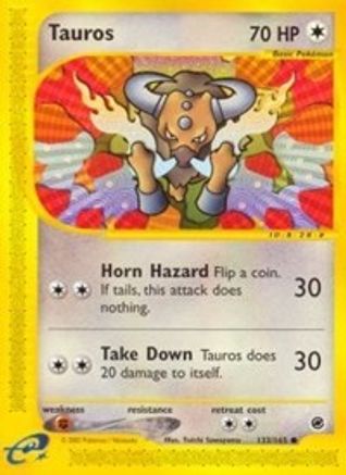 Image of Tauros 133  - Reverse Holofoil Expedition - Common