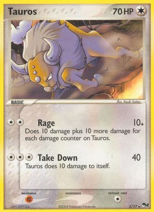 Image of Tauros 005/017  - Holofoil POP Series 2 - Rare
