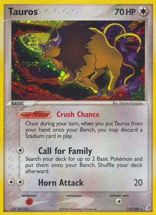 Image of Tauros 012/100  - Holofoil Crystal Guardians - Holo Rare