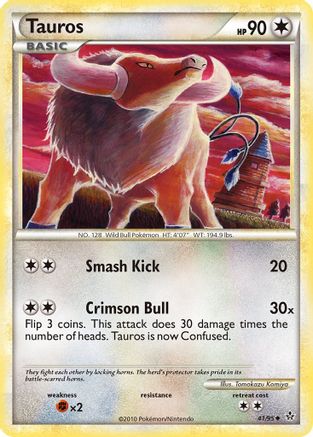 Image of Tauros  - Reverse Holofoil Unleashed - Uncommon