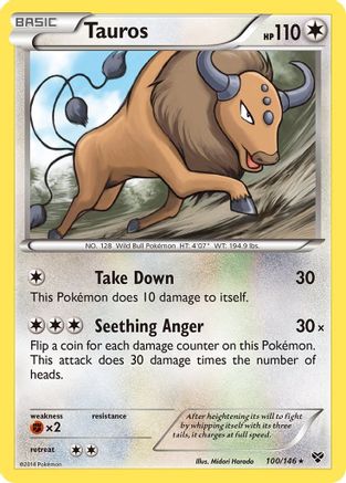 Image of Tauros/146  - Reverse Holofoil XY Base Set - Rare