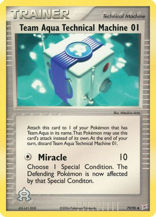 Image of Team Aqua Technical Machine 01 079  - Reverse Holofoil Team Magma vs Team Aqua - Uncommon