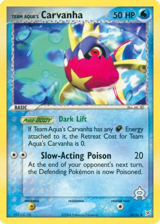 Image of Team Aqua's Carvanha 025/95  Team Magma vs Team Aqua - Uncommon
