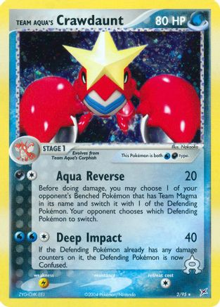 Image of Team Aqua's Crawdaunt 002/95  - Holofoil Team Magma vs Team Aqua - Holo Rare