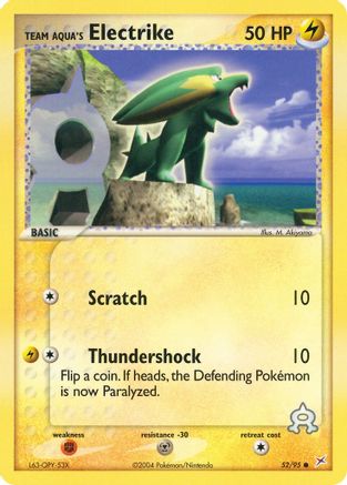 Image of Team Aqua's Electrike 052/95  - Reverse Holofoil Team Magma vs Team Aqua - Common