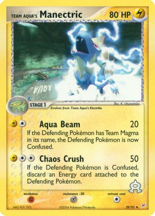 Image of Team Aqua's Manectric 029/95  - Reverse Holofoil Team Magma vs Team Aqua - Uncommon
