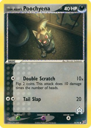 Image of Team Aqua's Poochyena 054/95  - Reverse Holofoil Team Magma vs Team Aqua - Common