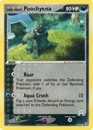 Image of Team Aqua's Poochyena 055/95  - Reverse Holofoil Team Magma vs Team Aqua - Common