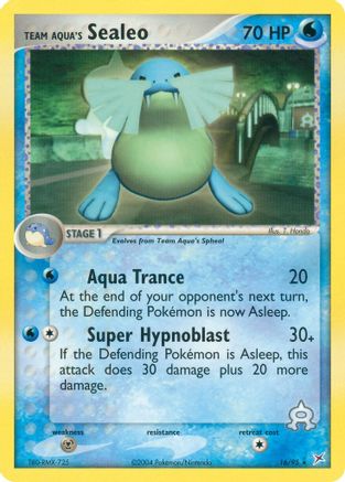 Image of Team Aqua's Sealeo 016/95  Team Magma vs Team Aqua - Rare
