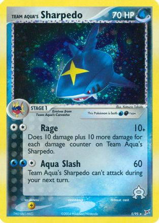 Image of Team Aqua's Sharpedo 005/95  - Holofoil Team Magma vs Team Aqua - Holo Rare