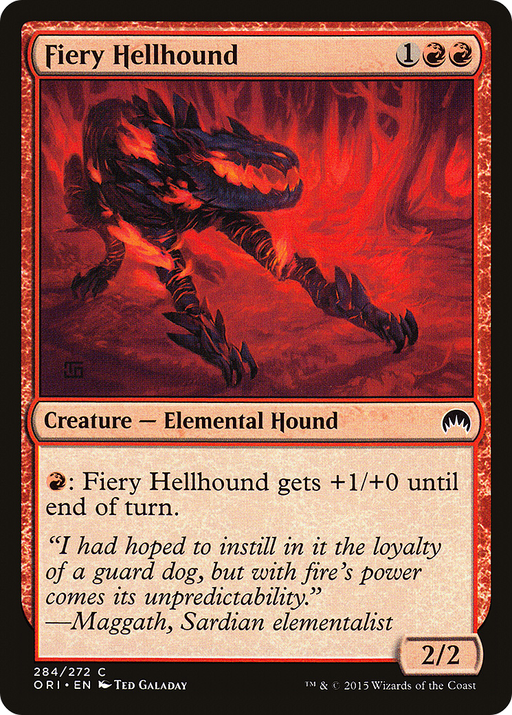 Image of Fiery Hellhound (ORI-284) - Magic Origins