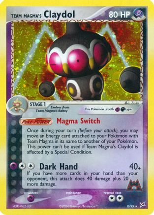 Image of Team Magma's Claydol 008/95  - Reverse Holofoil Team Magma vs Team Aqua - Holo Rare
