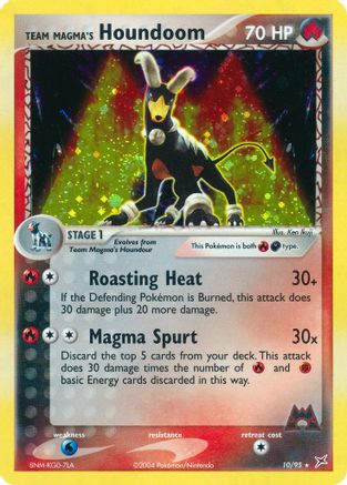 Image of Team Magma's Houndoom 010/95  - Reverse Holofoil Team Magma vs Team Aqua - Holo Rare