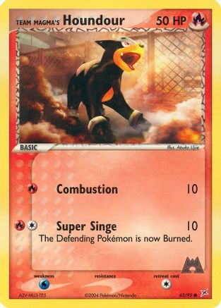 Image of Team Magma's Houndour 062/95  - Reverse Holofoil Team Magma vs Team Aqua - Common