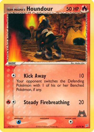 Image of Team Magma's Houndour 063/95  - Reverse Holofoil Team Magma vs Team Aqua - Common