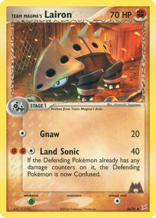 Image of Team Magma's Lairon 036/95  - Reverse Holofoil Team Magma vs Team Aqua - Uncommon