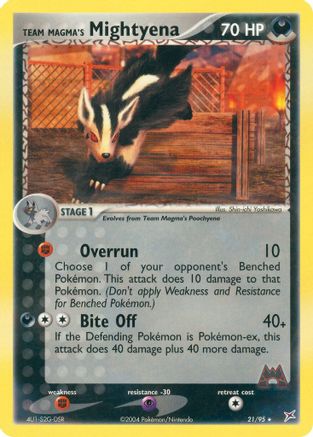 Image of Team Magma's Mightyena 021/95  Team Magma vs Team Aqua - Rare