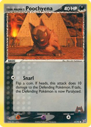 Image of Team Magma's Poochyena 065/95  Team Magma vs Team Aqua - Common