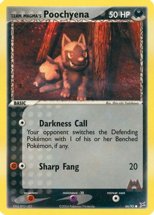 Image of Team Magma's Poochyena 066/95  Team Magma vs Team Aqua - Common