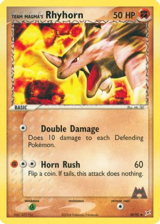 Image of Team Magma's Rhyhorn 038/95  - Reverse Holofoil Team Magma vs Team Aqua - Uncommon